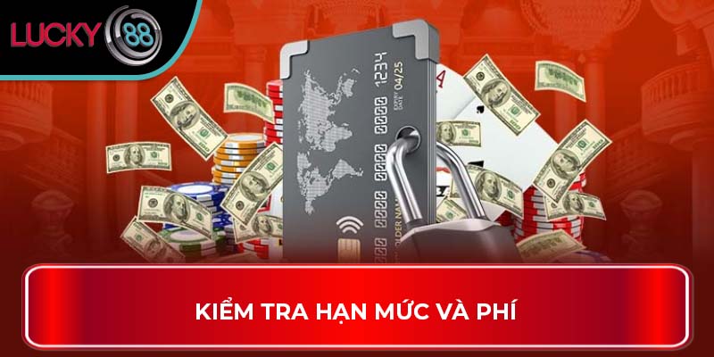 Kiểm tra hạn mức và phí
